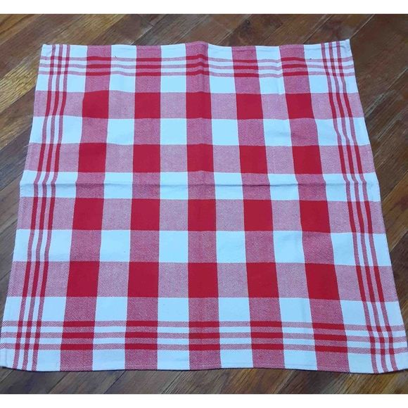 Vintage NOW DESIGNS set of 4 100% COTTON Large sized kitchen towels in white & r - Picture 5 of 10